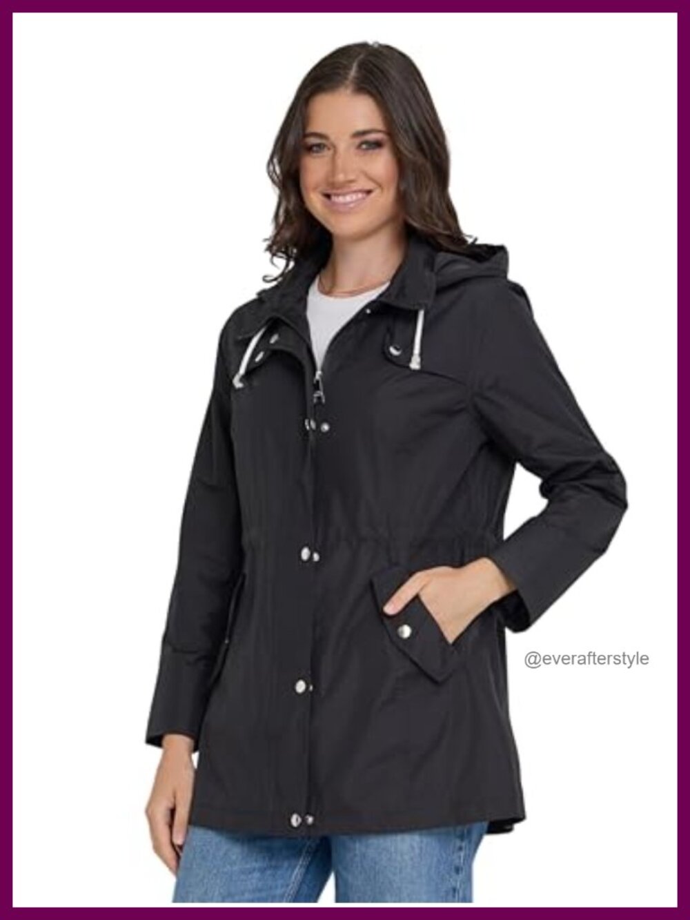Waterproof Hooded Anorak Rain Jacket Windbreaker Coat Packable